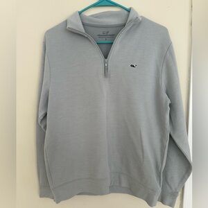 Vineyard Vines Men's Light Gray Zip-Up Sweater